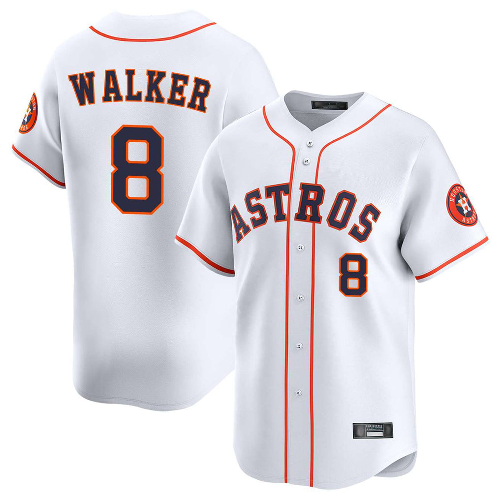 Vanessashop H.Astros #8 Christian Walker Player White Home Limited Stitched Jerseys