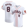 Vanessashop H.Astros #8 Christian Walker Player White Limited Elite Home Stitched Jerseys
