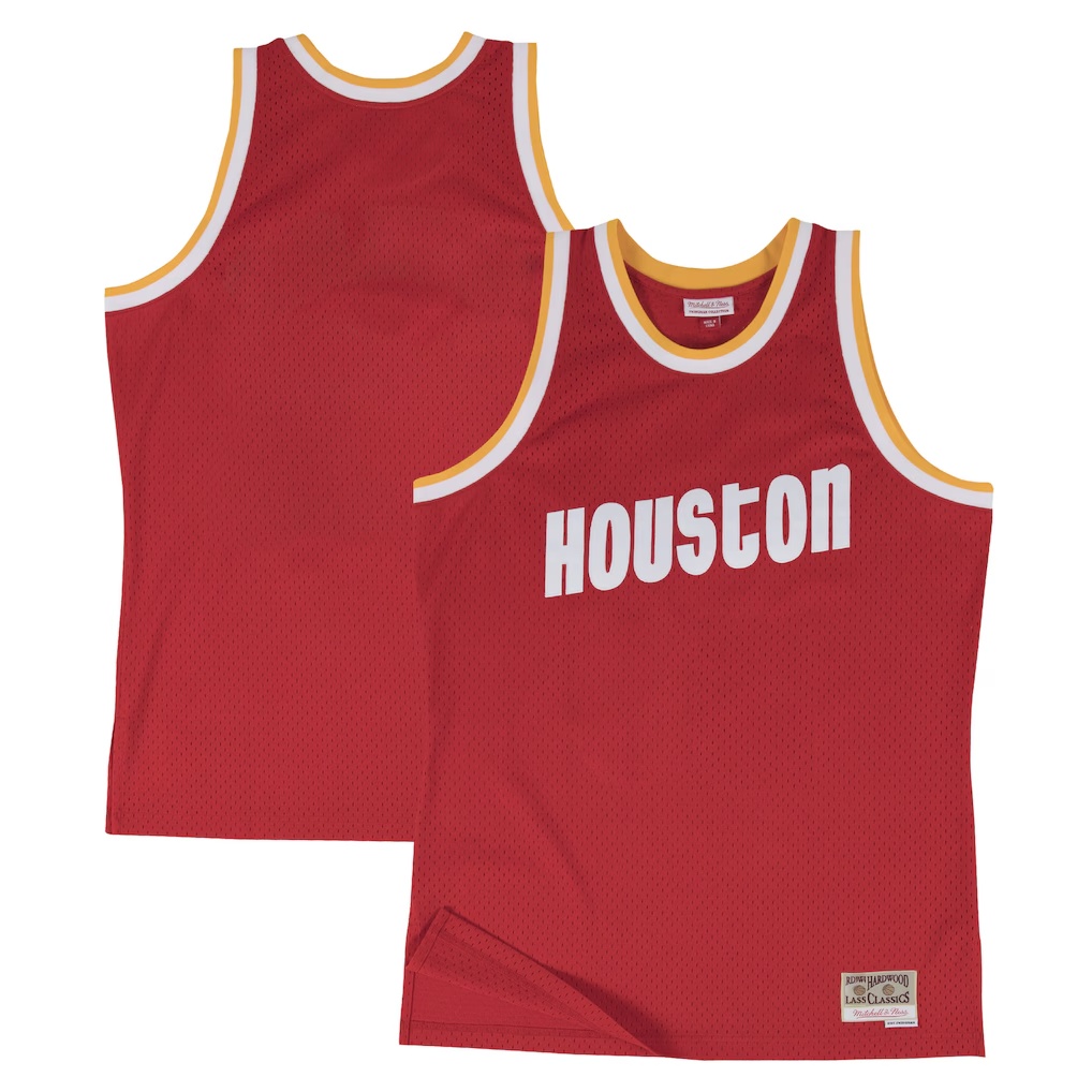 Vanessashop H.Rockets Mitchell & Ness Red 1996-97 Hardwood Classics Swingman Stitched Jerseys