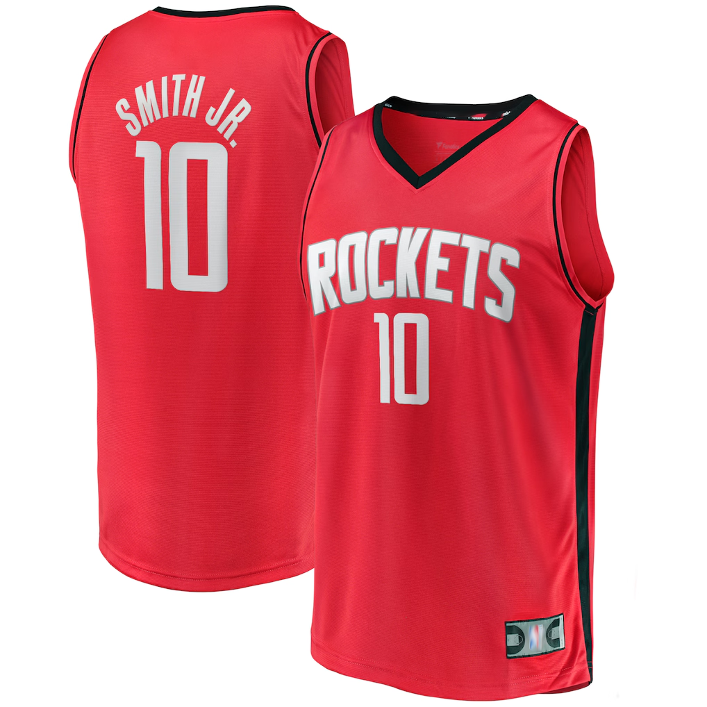 Vanessashop H.Rockets #10 Jabari Smith Jr. Red Fast Break Replica Player Stitched Jerseys- Icon Edition