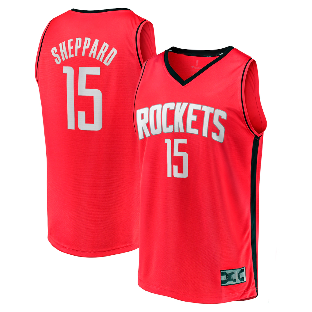 Vanessashop H.Rockets #15 Reed Sheppard Red 2024  Draft Fast Break Player Stitched Jerseys- Icon Edition