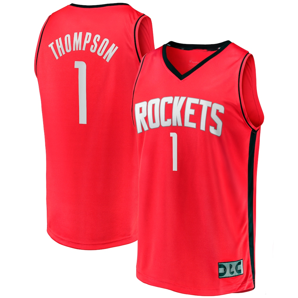 Vanessashop H.Rockets #1 Amen Thompson Red Fast Break Replica Stitched Jerseys- Icon Edition