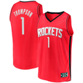 Vanessashop H.Rockets #1 Amen Thompson Red Fast Break Replica Stitched Jerseys- Icon Edition