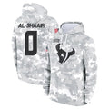 Vanessashop H.Texans #0 Azeez Al-Shaair Player Arctic Camo Salute to Service Hoodies Limited Game Stitched Jerseys