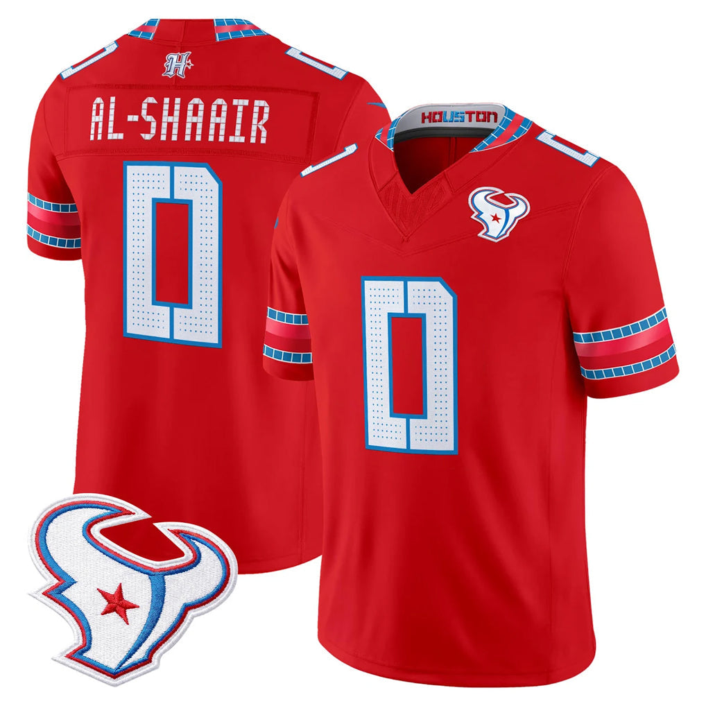 Vanessashop H.Texans #0 Azeez Al-Shaair Player Red 2026 Rivalries Vapor Limited Home Game Stitched jerseys