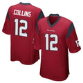 Vanessashop H.Texans #12 Nico Collins Player Red Home Game Stitched Jerseys
