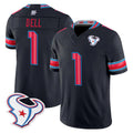 Vanessashop H.Texans #1 Tank Dell Player Navy 2026 Rivalries Vapor Limited Home Game Stitched jerseys