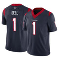 Vanessashop H.Texans #1 Tank Dell Player Navy Limited Vapor F.U.S.E. Home Game Stitched Jerseys