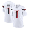 Vanessashop H.Texans #1 Tank Dell Player White Home Game Stitched Jerseys
