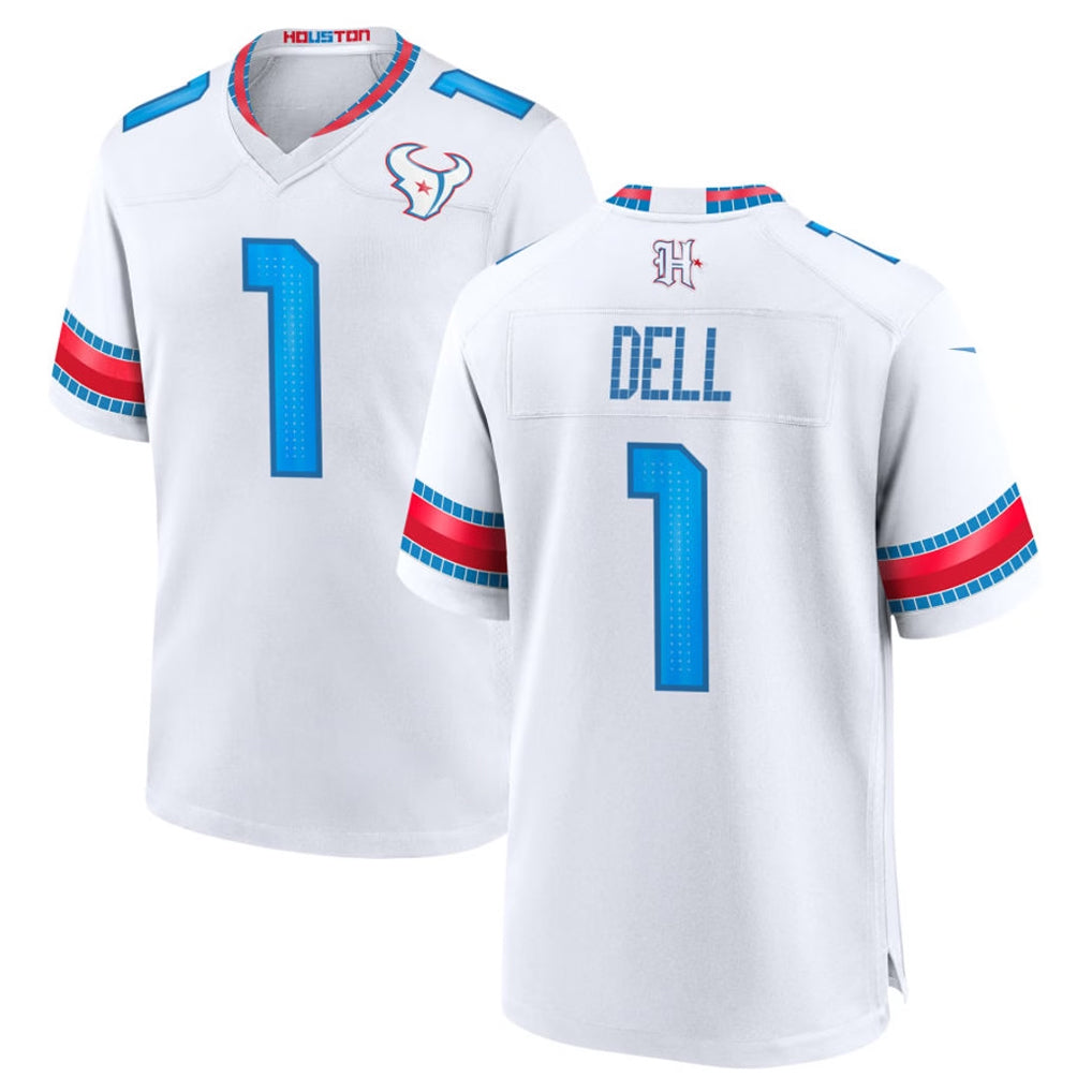 Vanessashop H.Texans #1 Tank Dell Player Whtie 2026 Rivalries Vapor Home Game Stitched jerseys