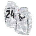 Vanessashop H.Texans #24 Derek Stingley Jr. Player Arctic Camo Salute to Service Hoodies Limited Game Stitched Jerseys