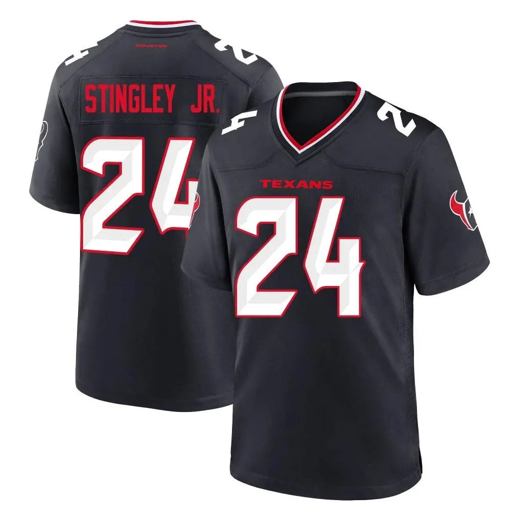 Vanessashop H.Texans #24 Derek Stingley Jr. Player Navy Team Home Game Stitched Jerseys