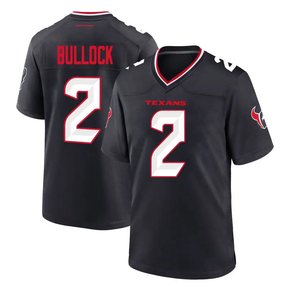 Vanessashop H.Texans #2 Calen Bullock Player Navy Pro Line Pullover Hoodie Limited Game Stitched Jerseys