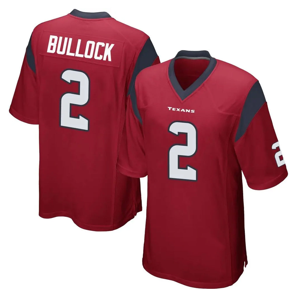 Vanessashop H.Texans #2 Calen Bullock Player Red Home Game Stitched Jerseys