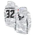 Vanessashop H.Texans #32 David Montgomery Player Arctic Camo Salute to Service Hoodies Limited Game Stitched Jerseys