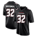 Vanessashop H.Texans #32 David Montgomery Player Carbon Black Fashion Home Game Stitched Jerseys