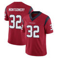 Vanessashop H.Texans #32 David Montgomery Player Red Limited Vapor Untouchable Home Game Stitched Jerseys