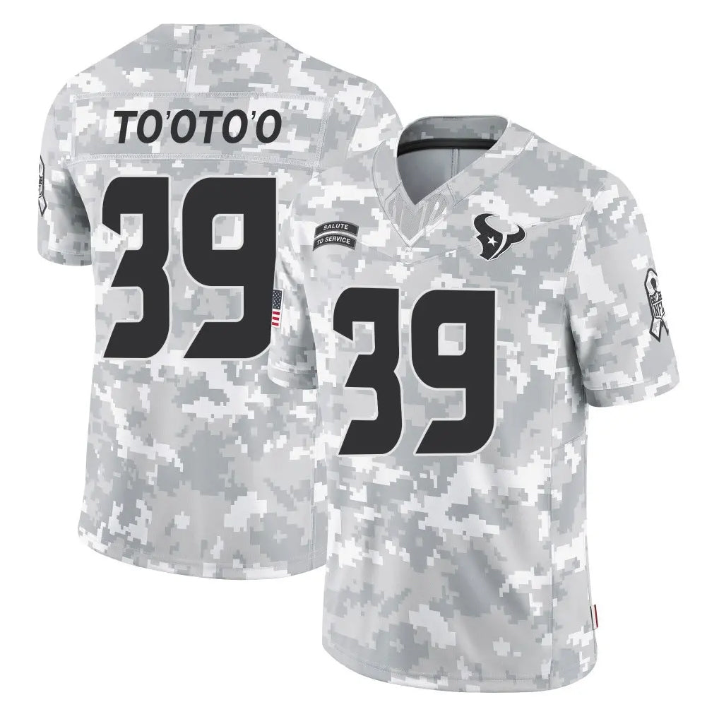 Vanessashop H.Texans #39 Henry To'oTo'o Player Arctic Camo Salute To Service Limited Game Stitched Jerseys