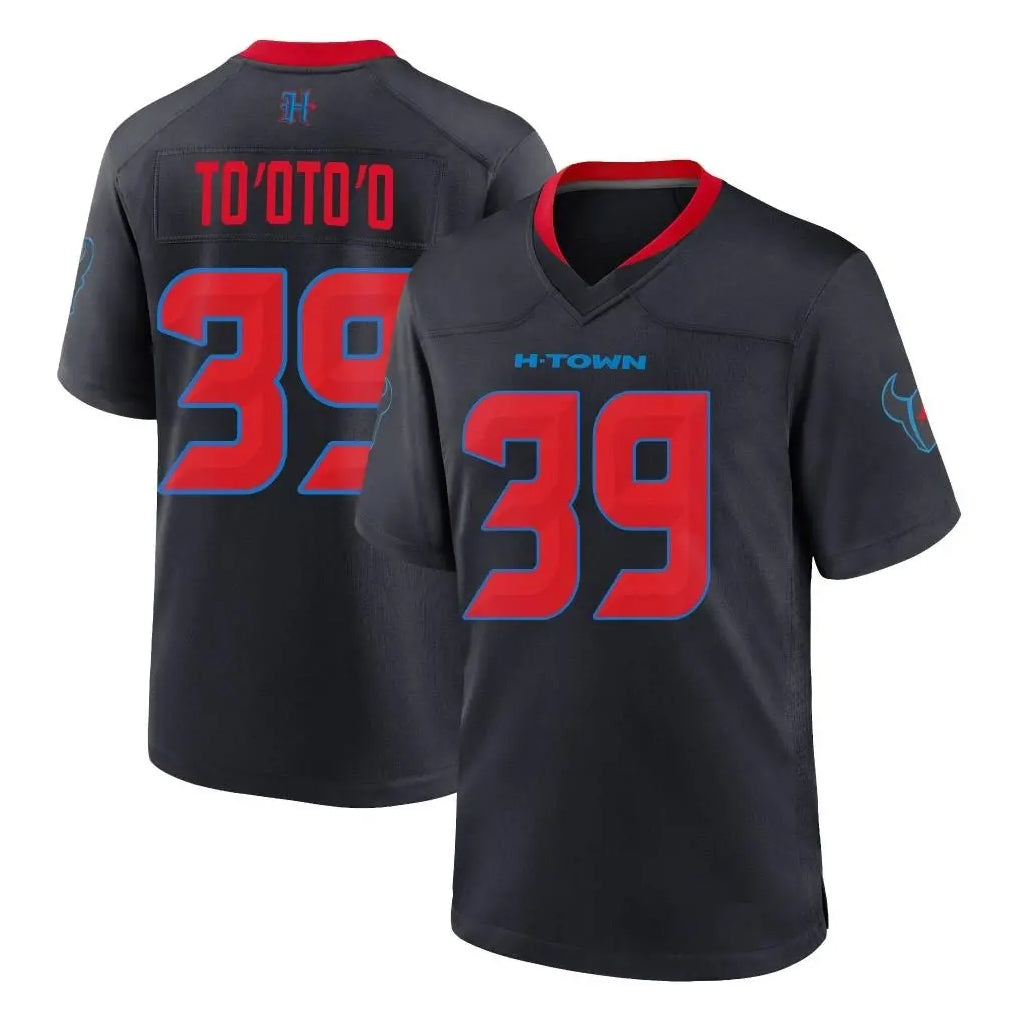 Vanessashop H.Texans #39 Henry To'oTo'o Player Navy 2nd Alternate Home Game Stitched Jerseys