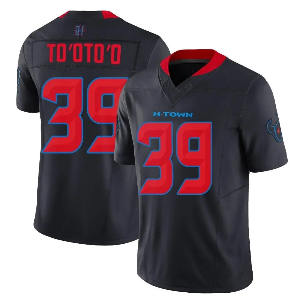 Vanessashop H.Texans #39 Henry To'oTo'o Player Navy Limited Alternate Vapor F.U.S.E. Home Game Stitched Jerseys