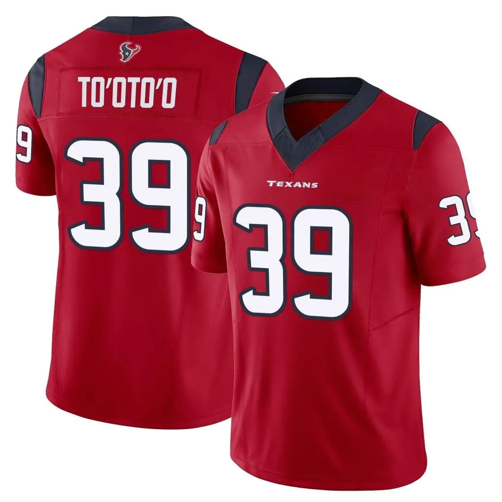 Vanessashop H.Texans #39 Henry To'oTo'o Player Red Limited Vapor F.U.S.E. Home Game Stitched Jerseys