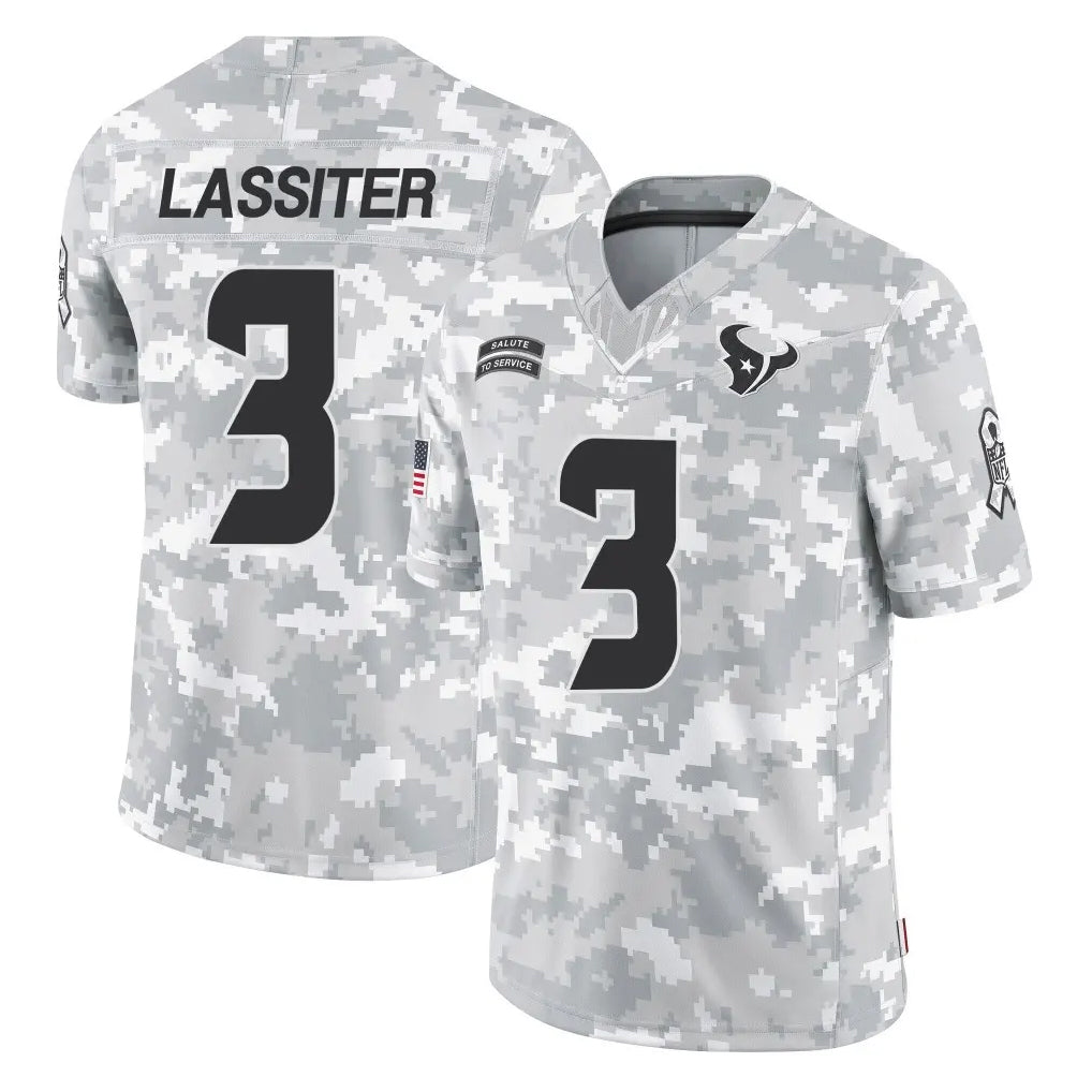 Vanessashop H.Texans #3 Kamari Lassiter Player Arctic Camo Salute To Service Limited Game Stitched Jerseys