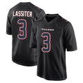 Vanessashop H.Texans #3 Kamari Lassiter Player Black Fashion Home Game Stitched Jerseys