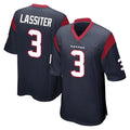 Vanessashop H.Texans #3 Kamari Lassiter Player Navy Home Game Stitched Jerseys