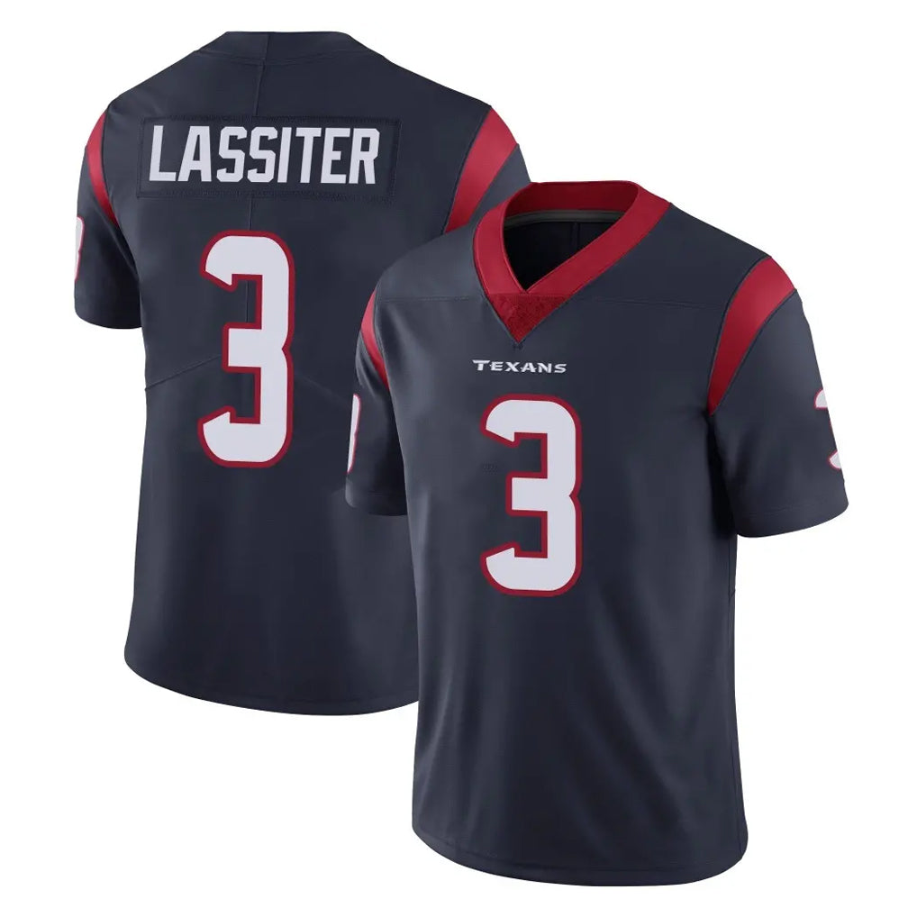 Vanessashop H.Texans #3 Kamari Lassiter Player Navy Limited Vapor Untouchable Home Game Stitched Jerseys