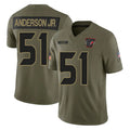Vanessashop H.Texans #51 Will Anderson Jr. Player Olive 2025 Salute To Service Limited Game Stitched Jerseys