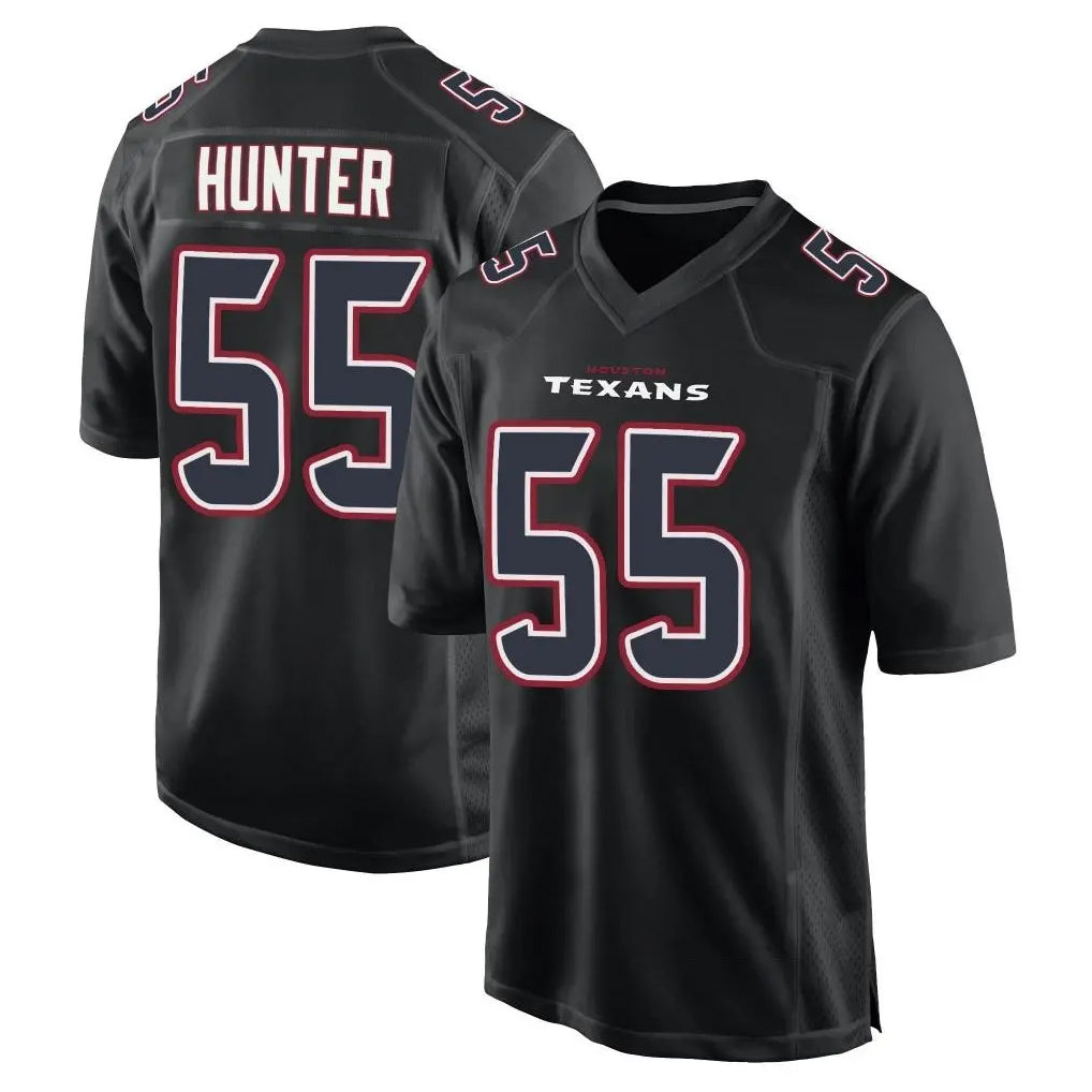 Vanessashop H.Texans #55 Danielle Hunter Player Black Fashion Home Game Stitched Jerseys