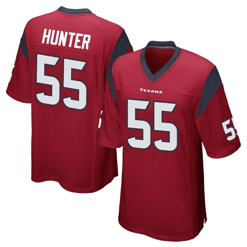 Vanessashop H.Texans #55 Danielle Hunter Player Red Home Game Stitched Jerseys