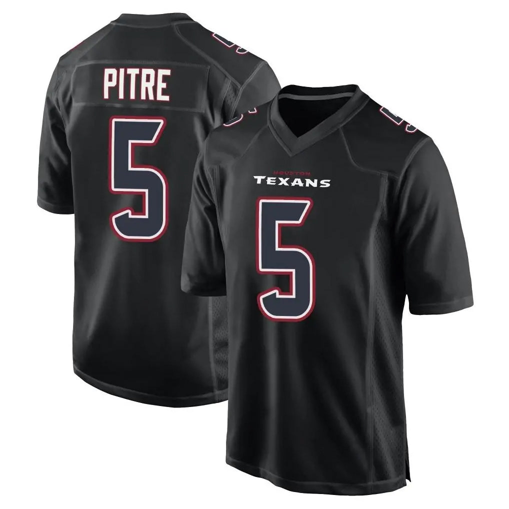 Vanessashop H.Texans #5 Jalen Pitre Player Black Fashion Home Game Stitched Jerseys