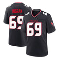 Vanessashop H.Texans #69 Ed Ingram Player Navy Team Home Game Stitched Jerseys