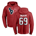 Vanessashop H.Texans #69 Ed Ingram Player Red Pro Line Pullover Hoodie Limited Game Stitched Jerseys