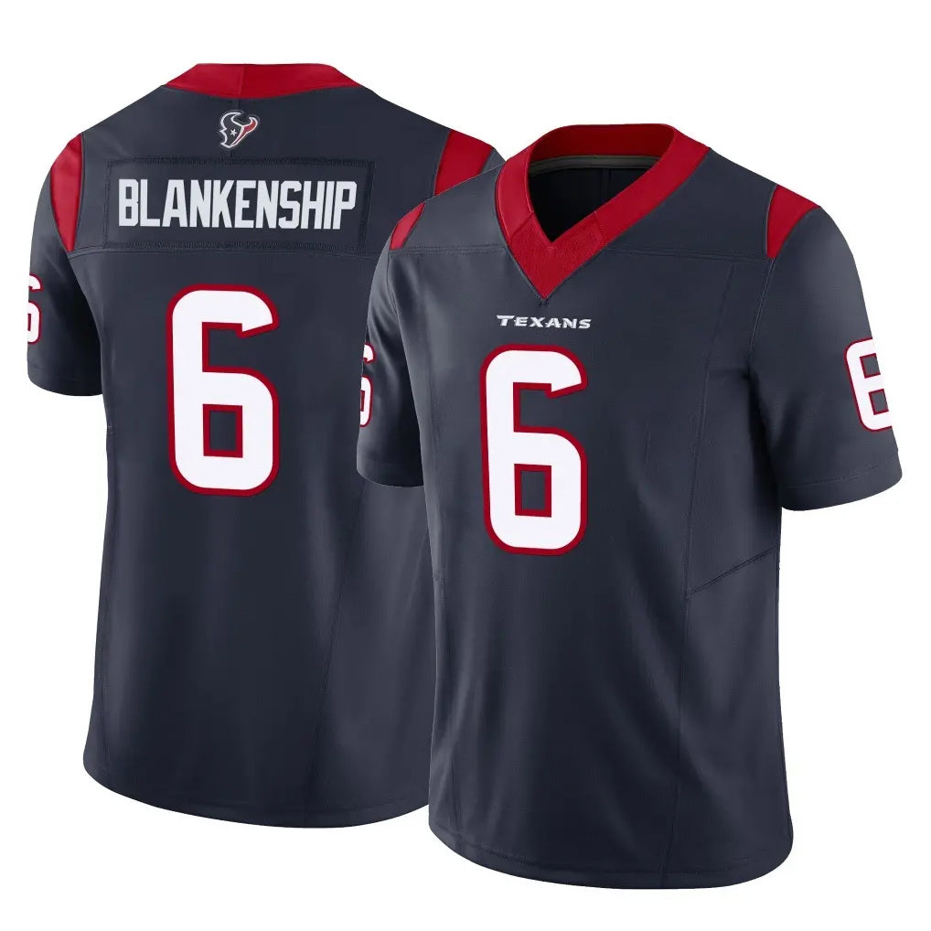 Vanessashop H.Texans #6 Reed Blankenship Player Navy Limited Vapor F.U.S.E. Home Game Stitched Jerseys