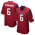 Vanessashop H.Texans #6 Reed Blankenship Player Red Home Game Stitched Jerseys