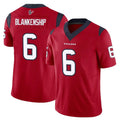 Vanessashop H.Texans #6 Reed Blankenship Player Red Limited Vapor F.U.S.E. Home Game Stitched Jerseys