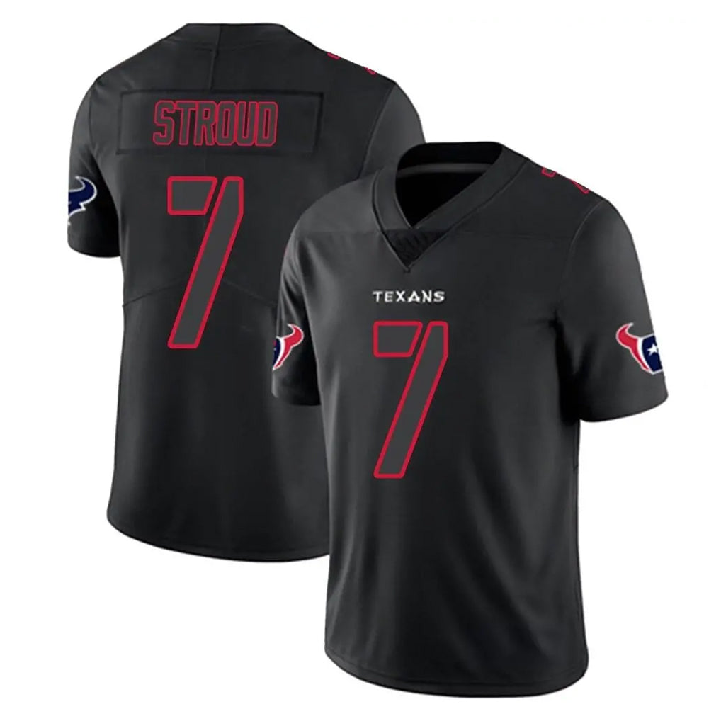 Vanessashop H.Texans #7 CJ Stroud Player Black Impact Limited Game Stitched Jerseys
