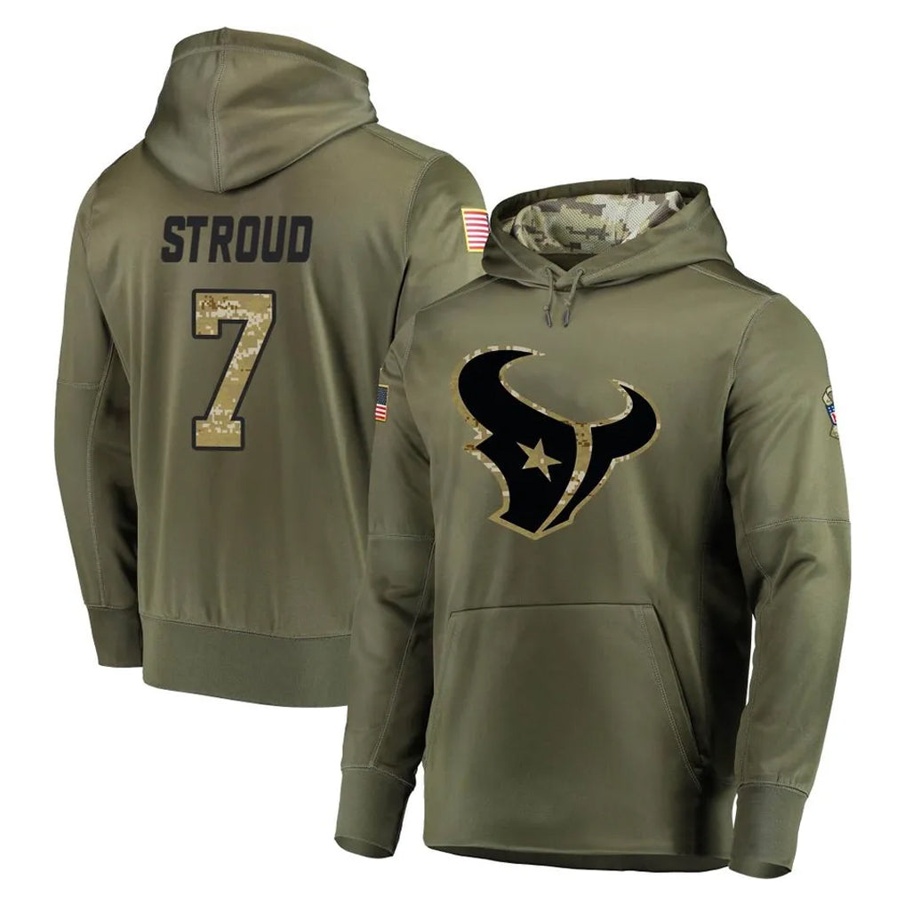 Vanessashop H.Texans #7 CJ Stroud Player Olive Salute To Service Limited Stitched Jerseys£¨¸±±¾£©