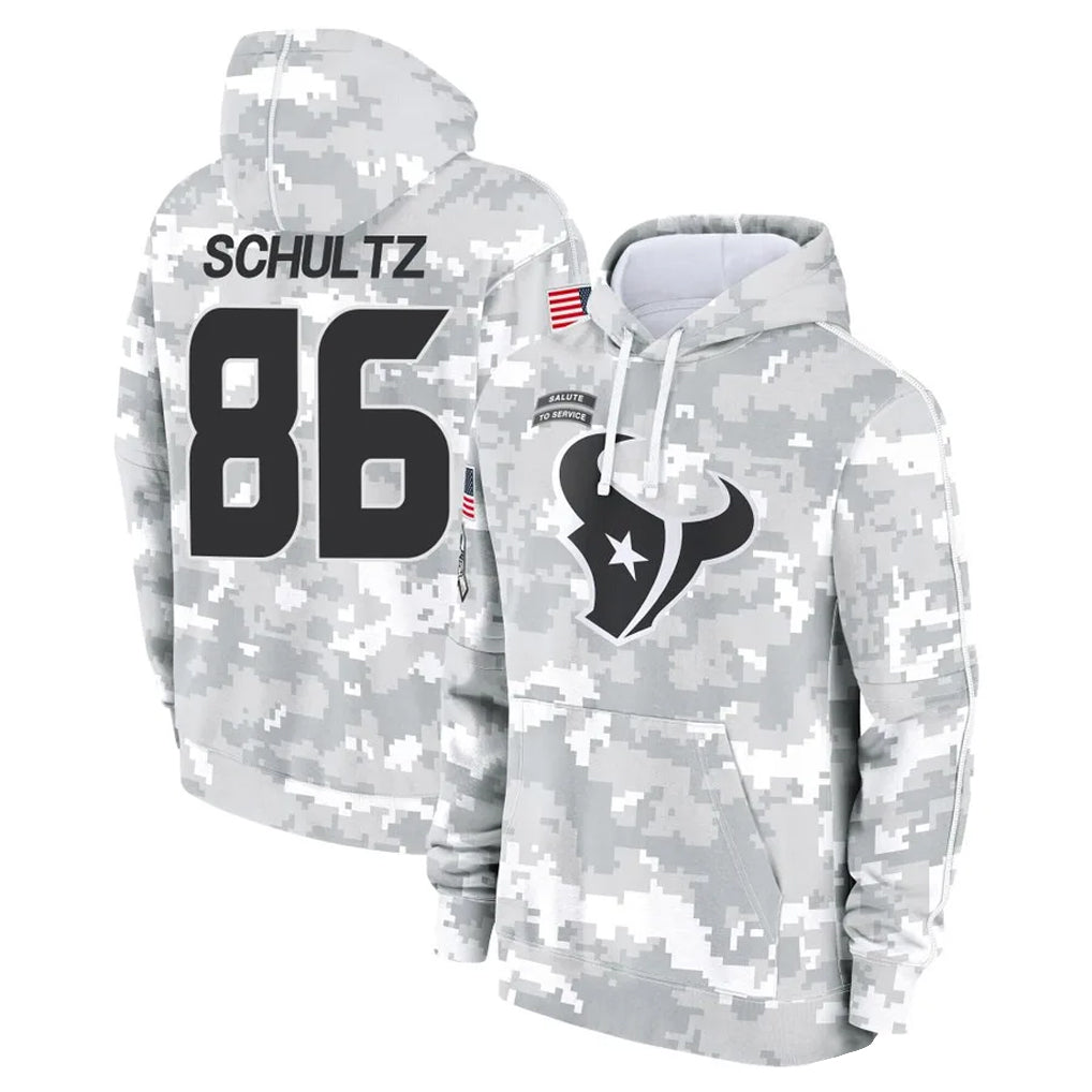 Vanessashop H.Texans #86 Dalton Schultz Player Arctic Camo Salute to Service Hoodies Limited Game Stitched Jerseys