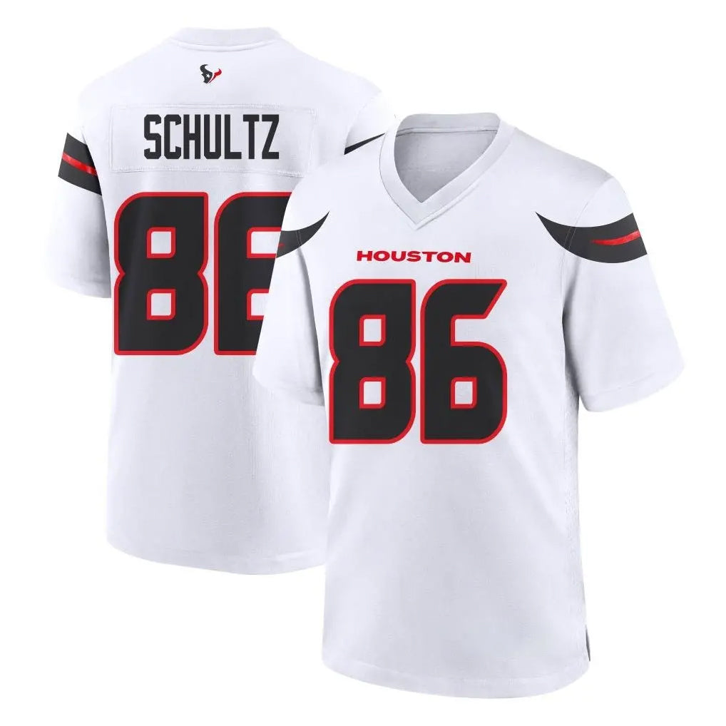 Vanessashop H.Texans #86 Dalton Schultz Player White Home Game Stitched Jerseys