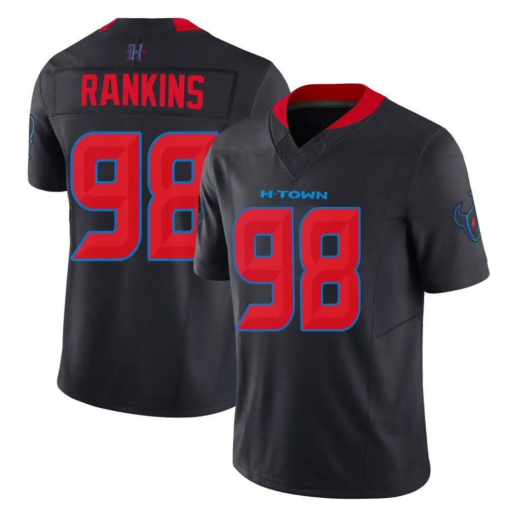 Vanessashop H.Texans #98 Sheldon Rankins Player Navy Limited 2nd Alternate Vapor F.U.S.E. Home Game Stitched Jerseys