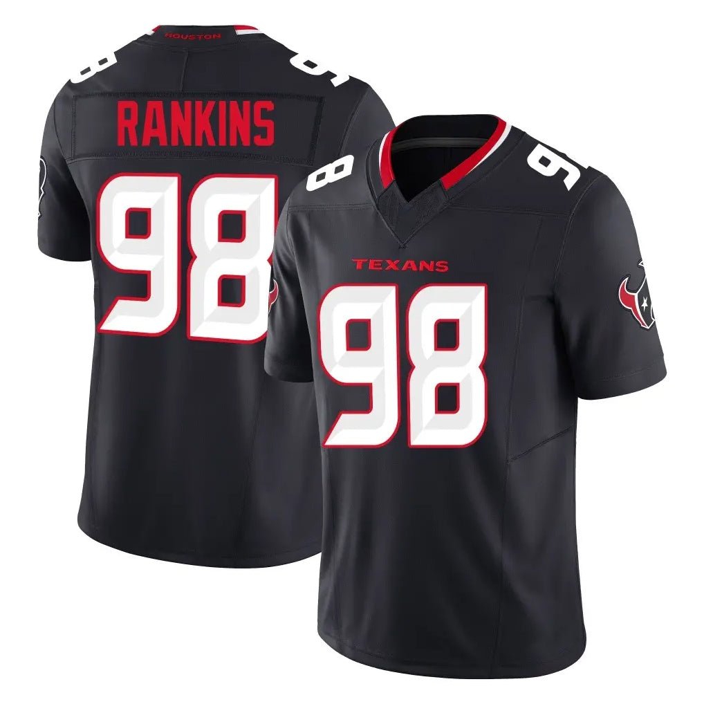 Vanessashop H.Texans #98 Sheldon Rankins Player Navy Limited Alternate Vapor F.U.S.E. Home Game Stitched Jerseys