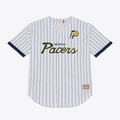 Vanessashop I.Pacers Mitchell & Ness White Head Coach Pinstripe Mesh Full-Button Baseball Jerseys