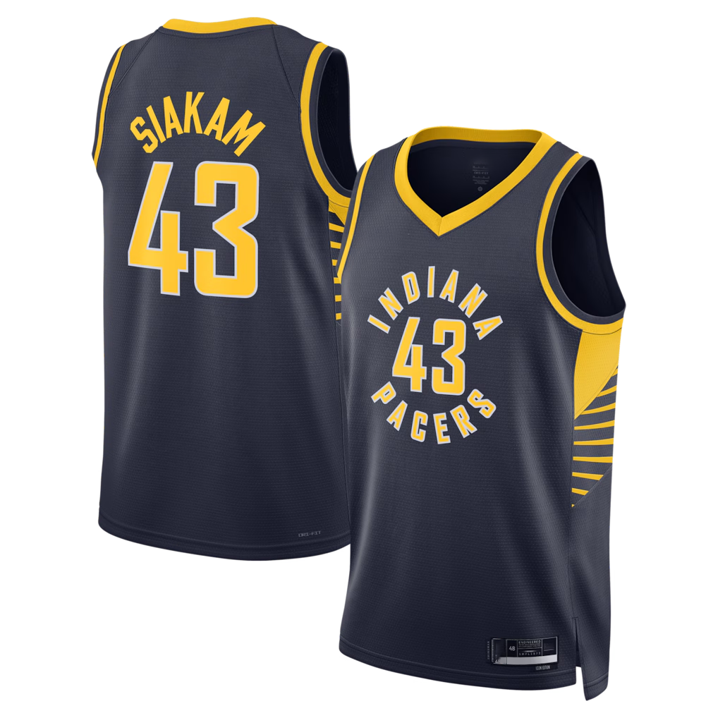 Vanessashop I.Pacers #43 Pascal Siakam Navy Swingman Jerseys - Icon Edition