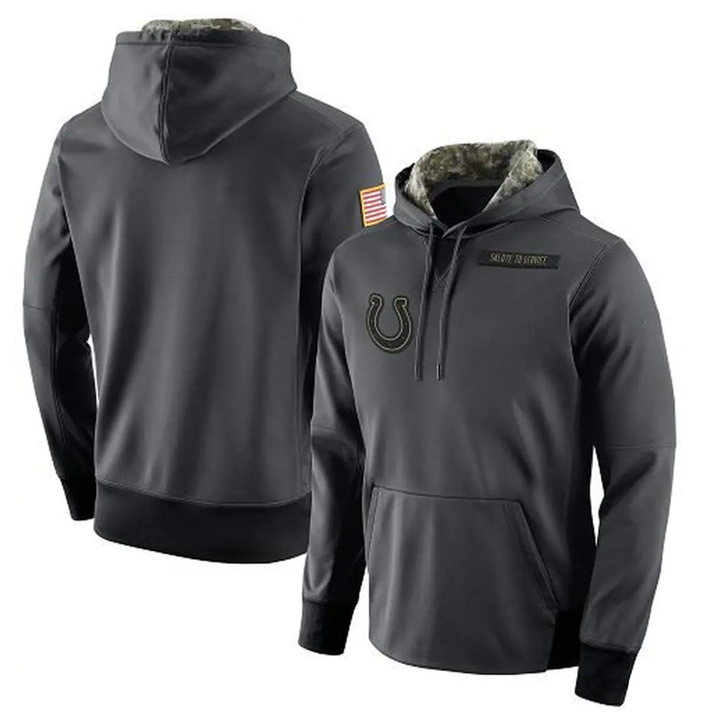 Vanessashop IN.Colts Gray Salute to Service Performance Hoodies Limited Game Stitched Jerseys