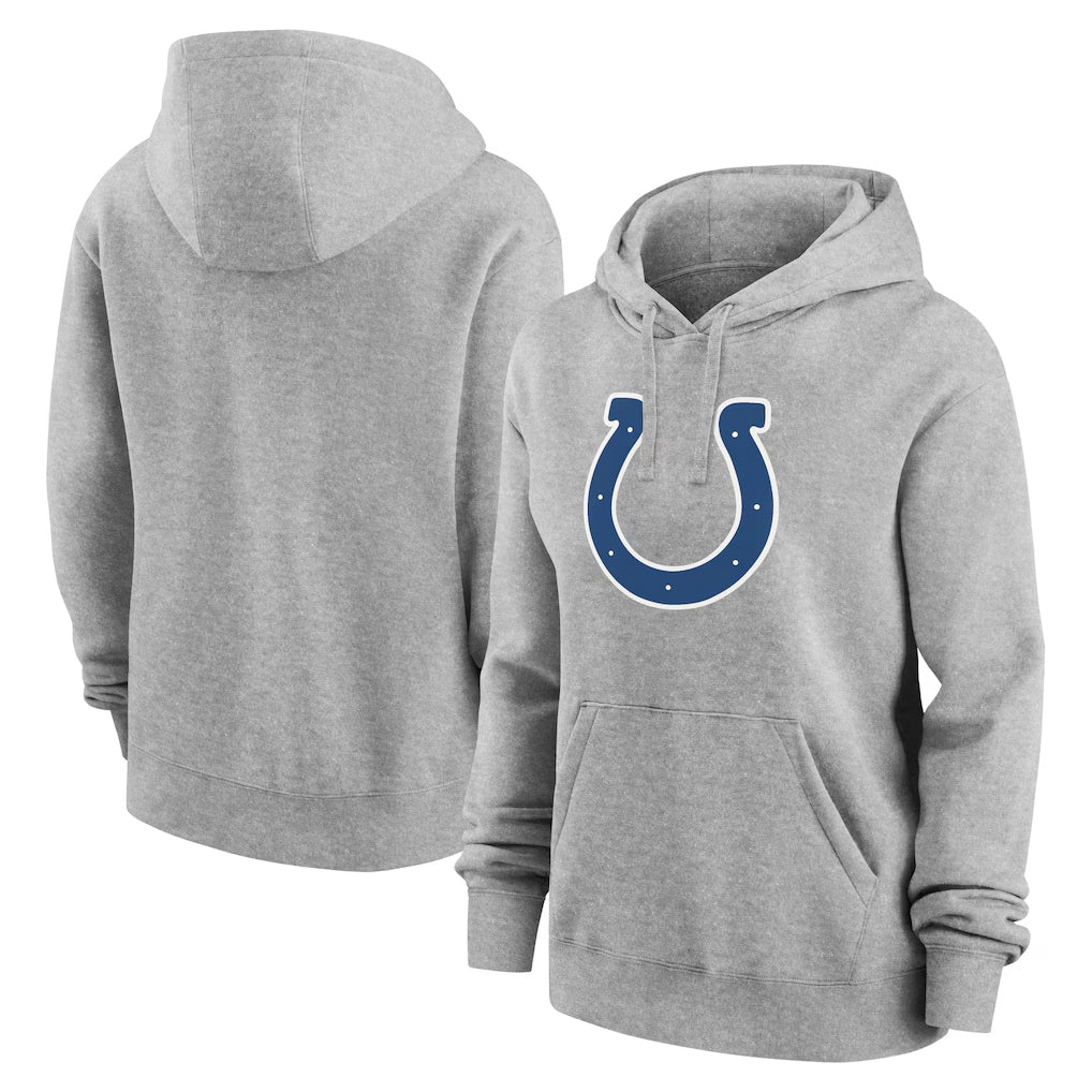 Vanessashop IN.Colts Heather Gray Club Fleece Hoodie Limited Blank Player Stitched Jerseys