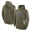 Vanessashop IN.Colts Olive Salute To Service Hoodies Limited Blank Player Stitched Jerseys