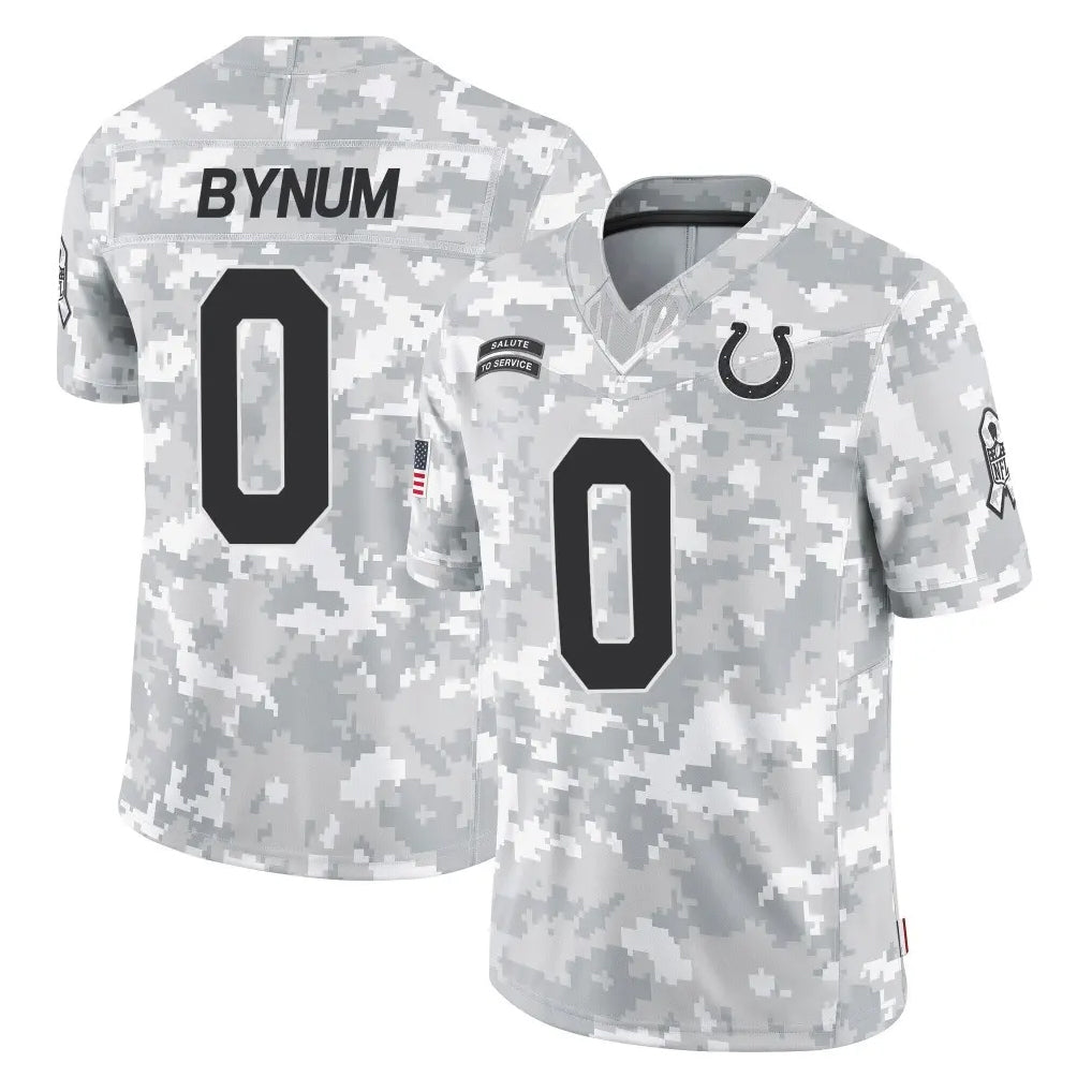 Vanessashop IN.Colts #0 Camryn Bynum Player Arctic Camo Salute To Service Limited Game Stitched Jerseys